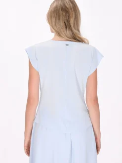 Dreimaster Damen Bluse in hellblau