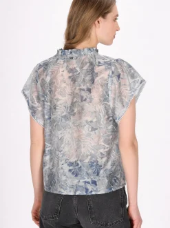 Dreimaster Damen Bluse in hellblau