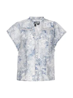 Dreimaster Damen Bluse in hellblau