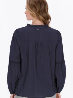 Dreimaster Damen Bluse in marine