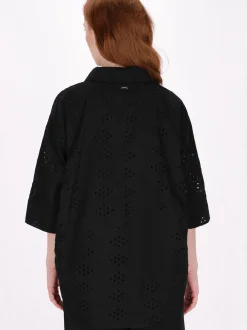 Dreimaster Damen Bluse in schwarz