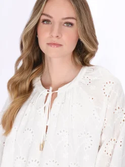 Dreimaster Damen Bluse in weiß