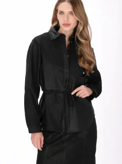 Dreimaster Damen Hemdbluse in schwarz