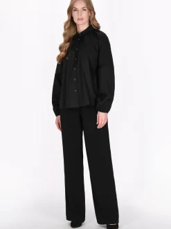 Dreimaster Damen Hemd in schwarz