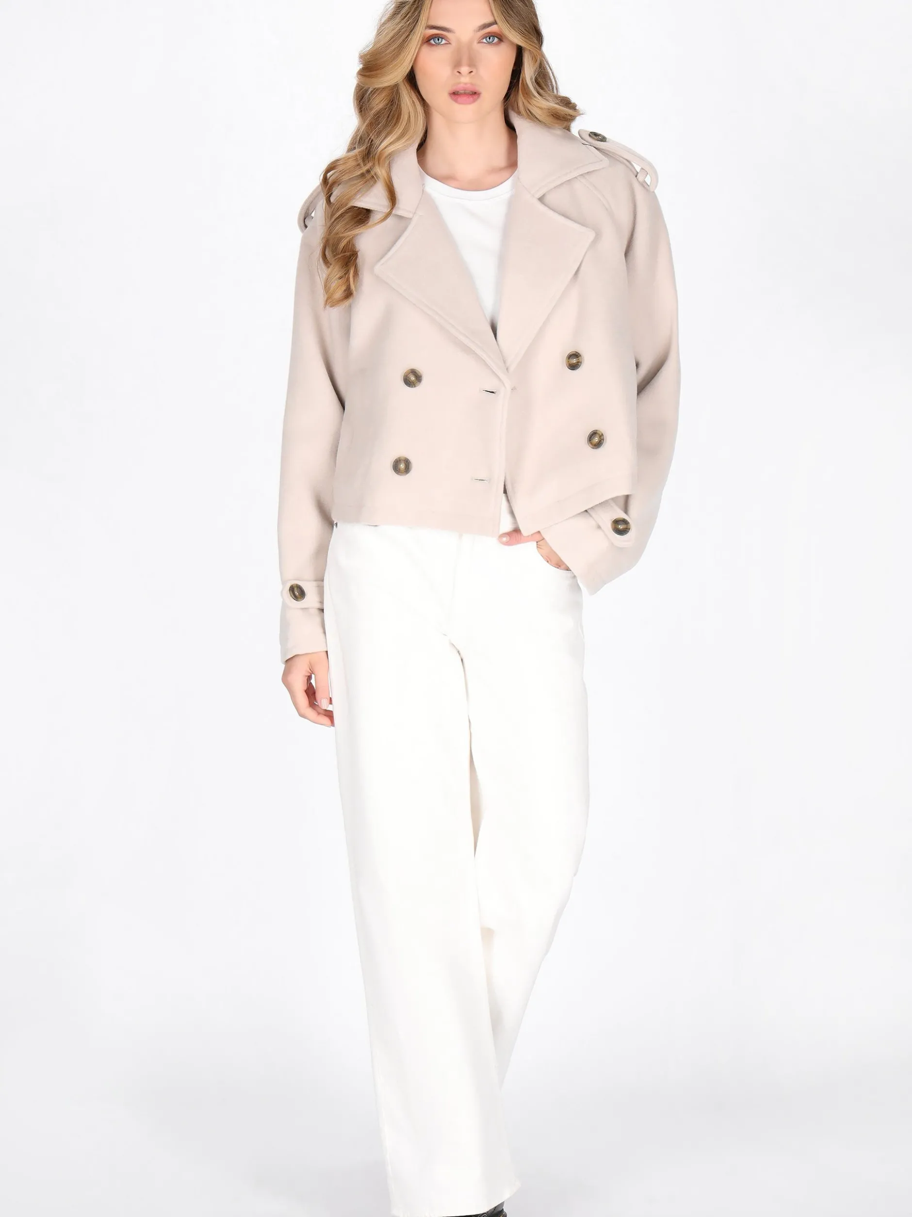 Dreimaster Damen Jacke in beige