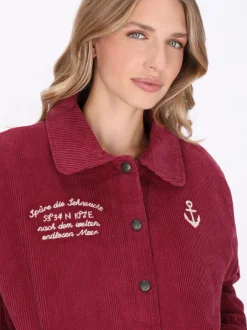 Dreimaster Damen Jacke in bordeaux