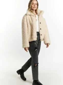 Dreimaster Damen Jacke in ecru