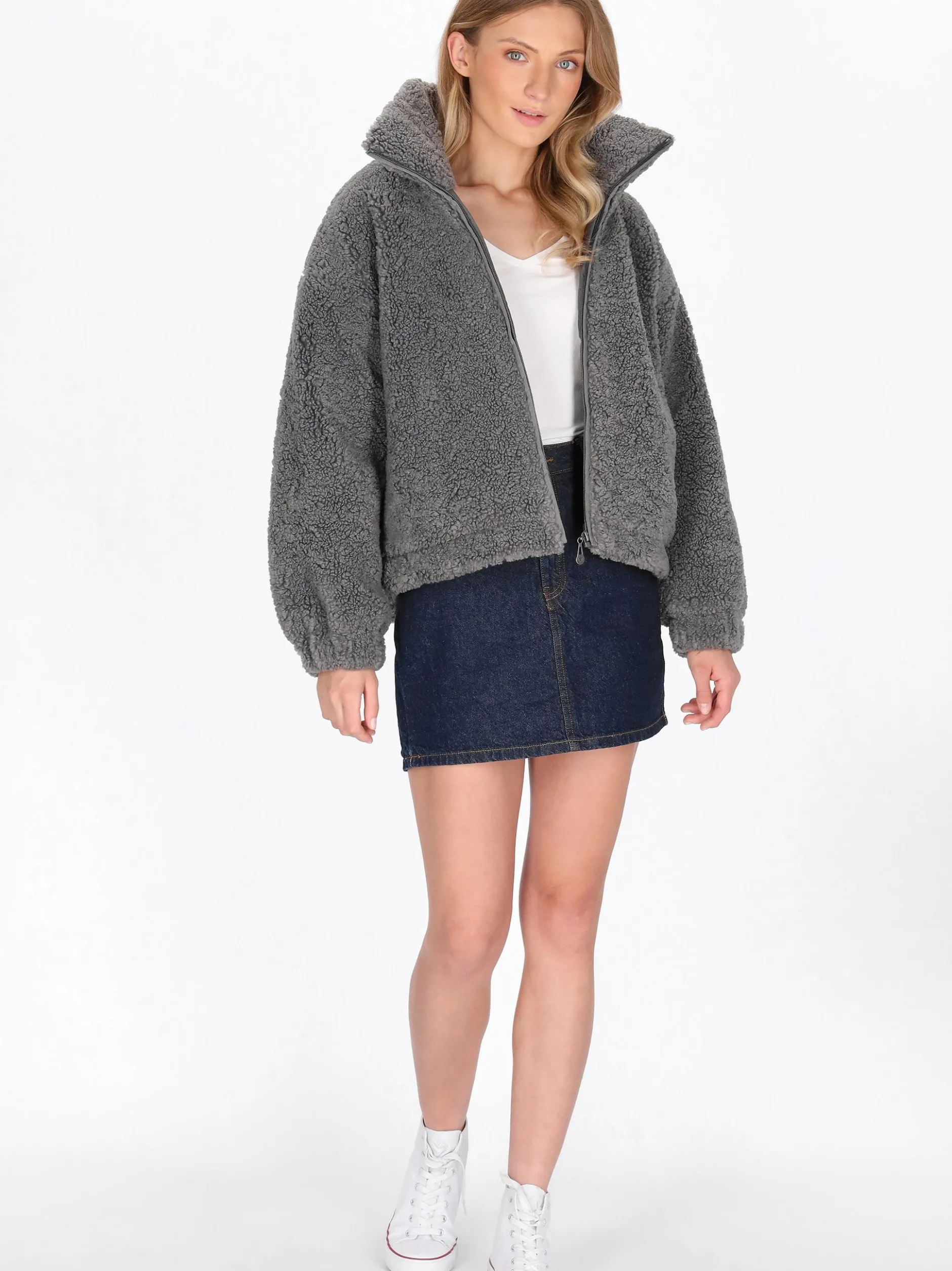Dreimaster Damen Jacke in grau