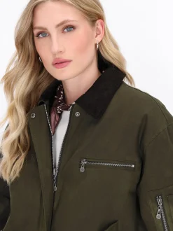 Dreimaster Damen Jacke in oliv