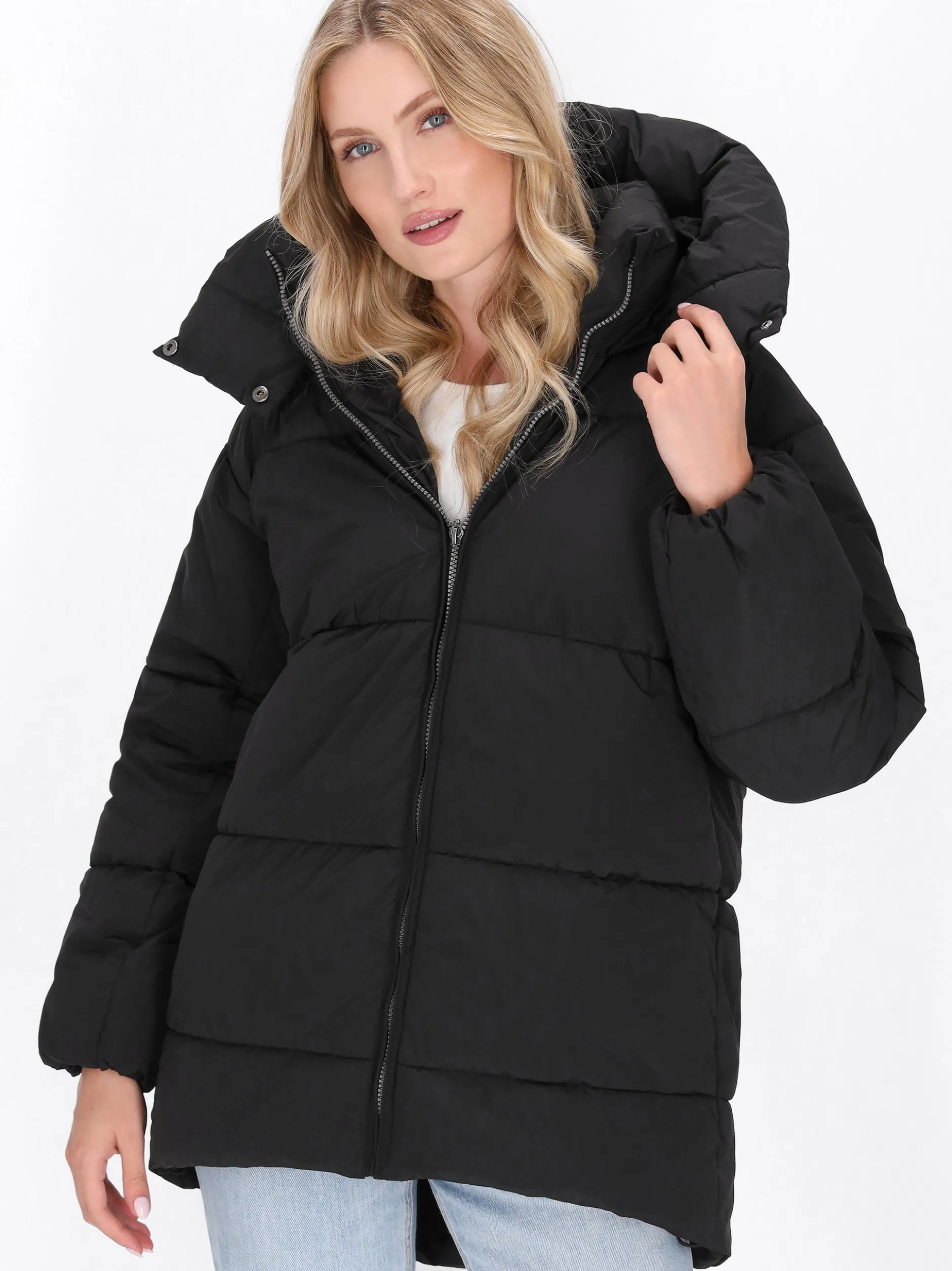 Dreimaster Damen Jacke in schwarz