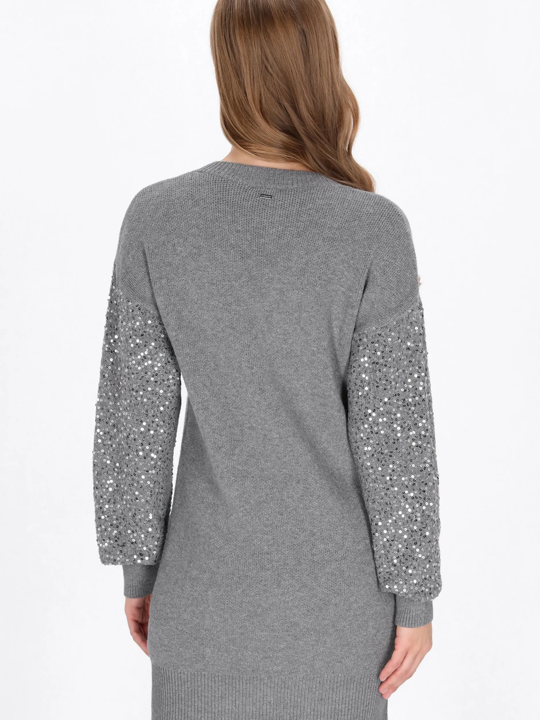 Dreimaster Damen Kleid in grau - Länge: mittel