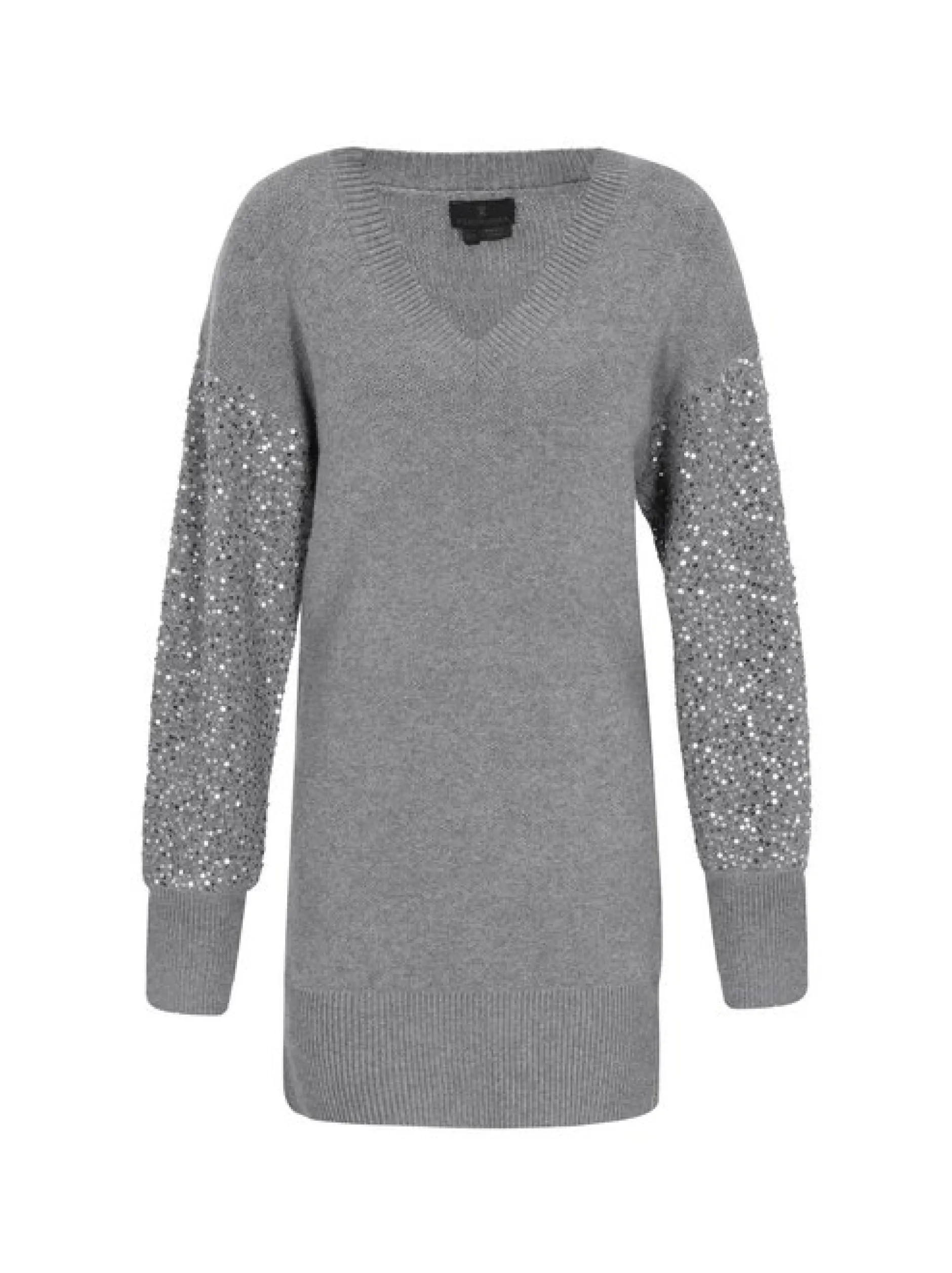 Dreimaster Damen Kleid in grau - Länge: mittel