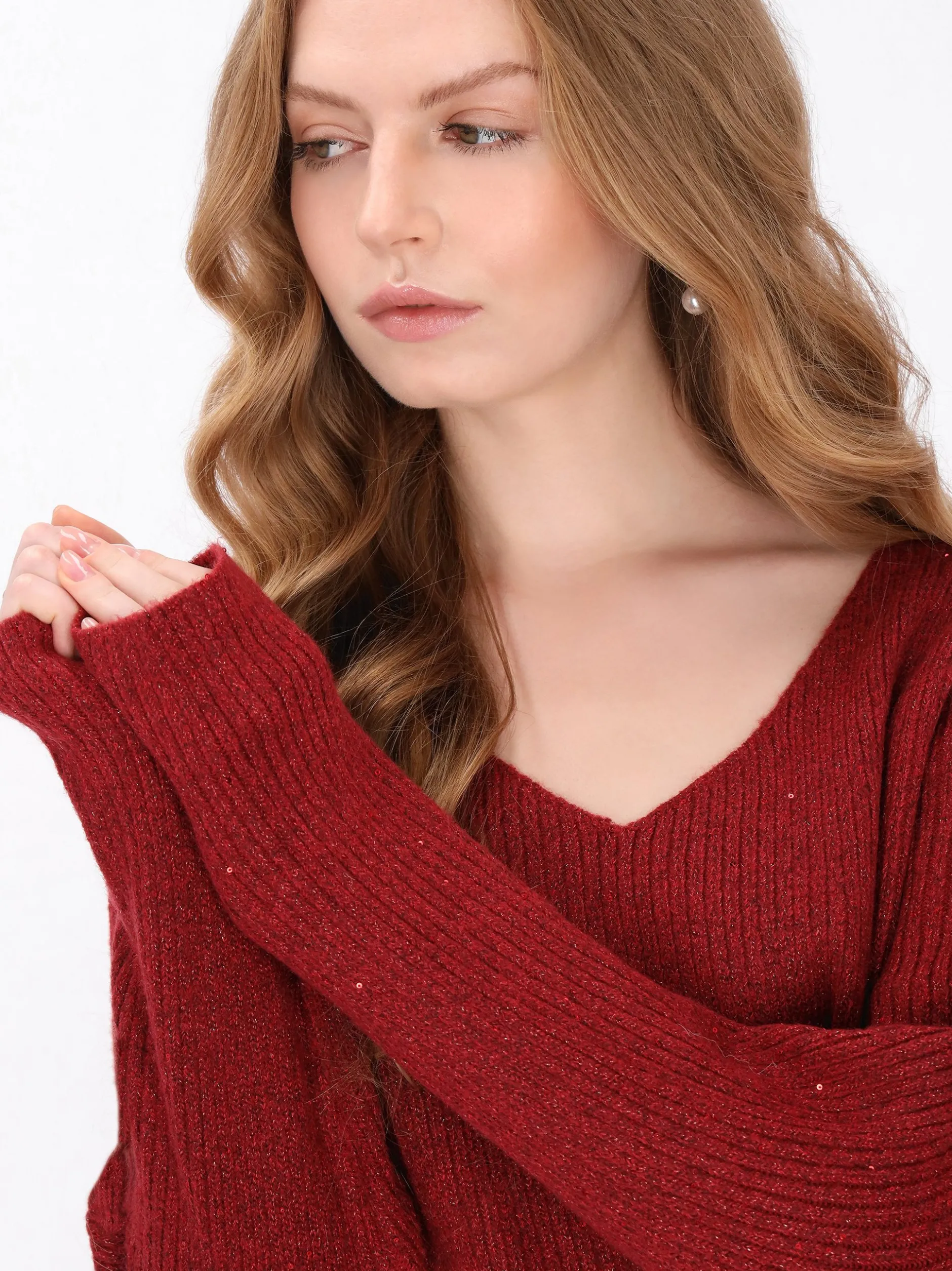 Dreimaster Damen Kleid in rot - Länge: mittel