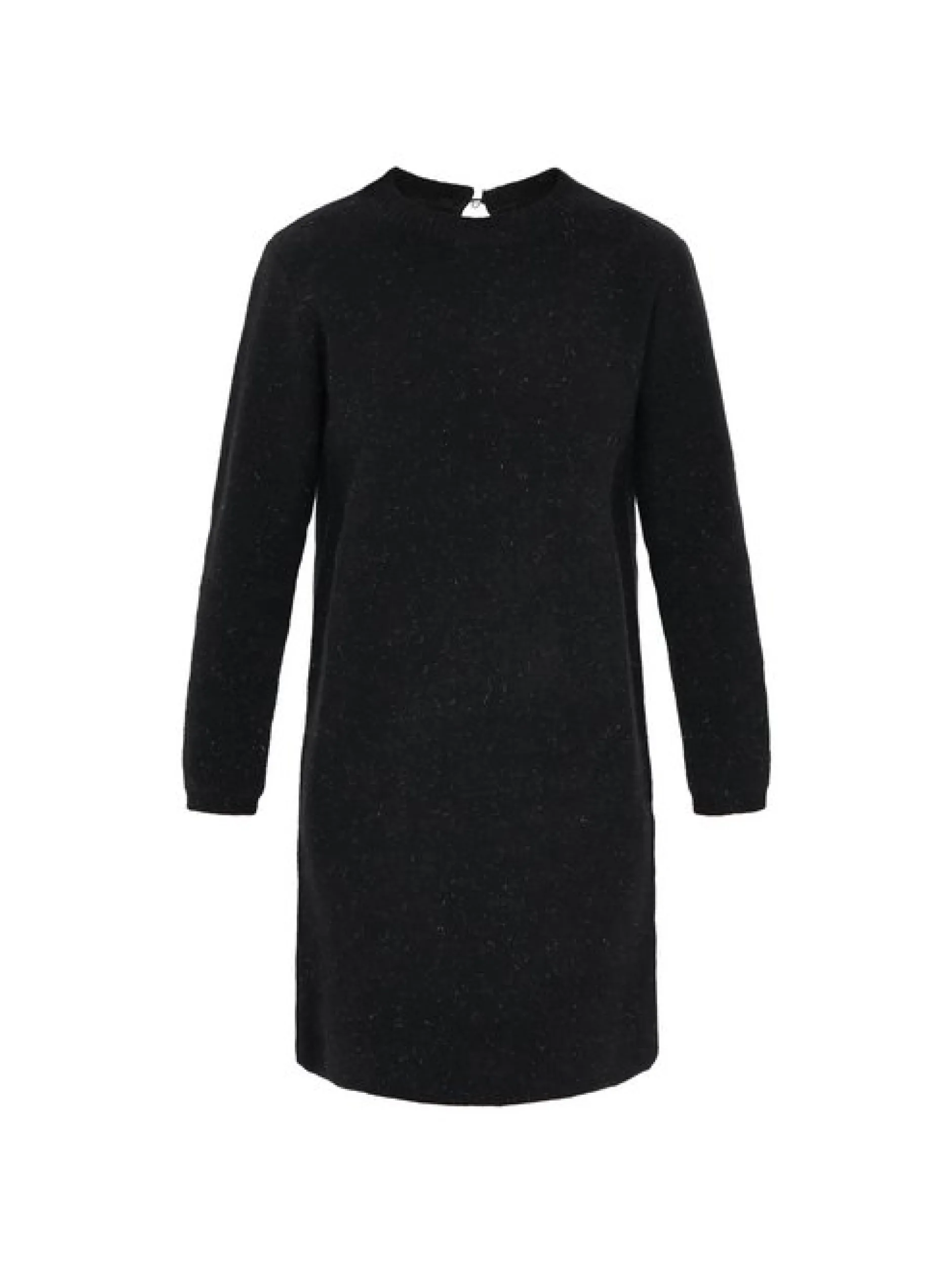 Dreimaster Damen Kleid in schwarz - Ausschnitt: Rundhals
