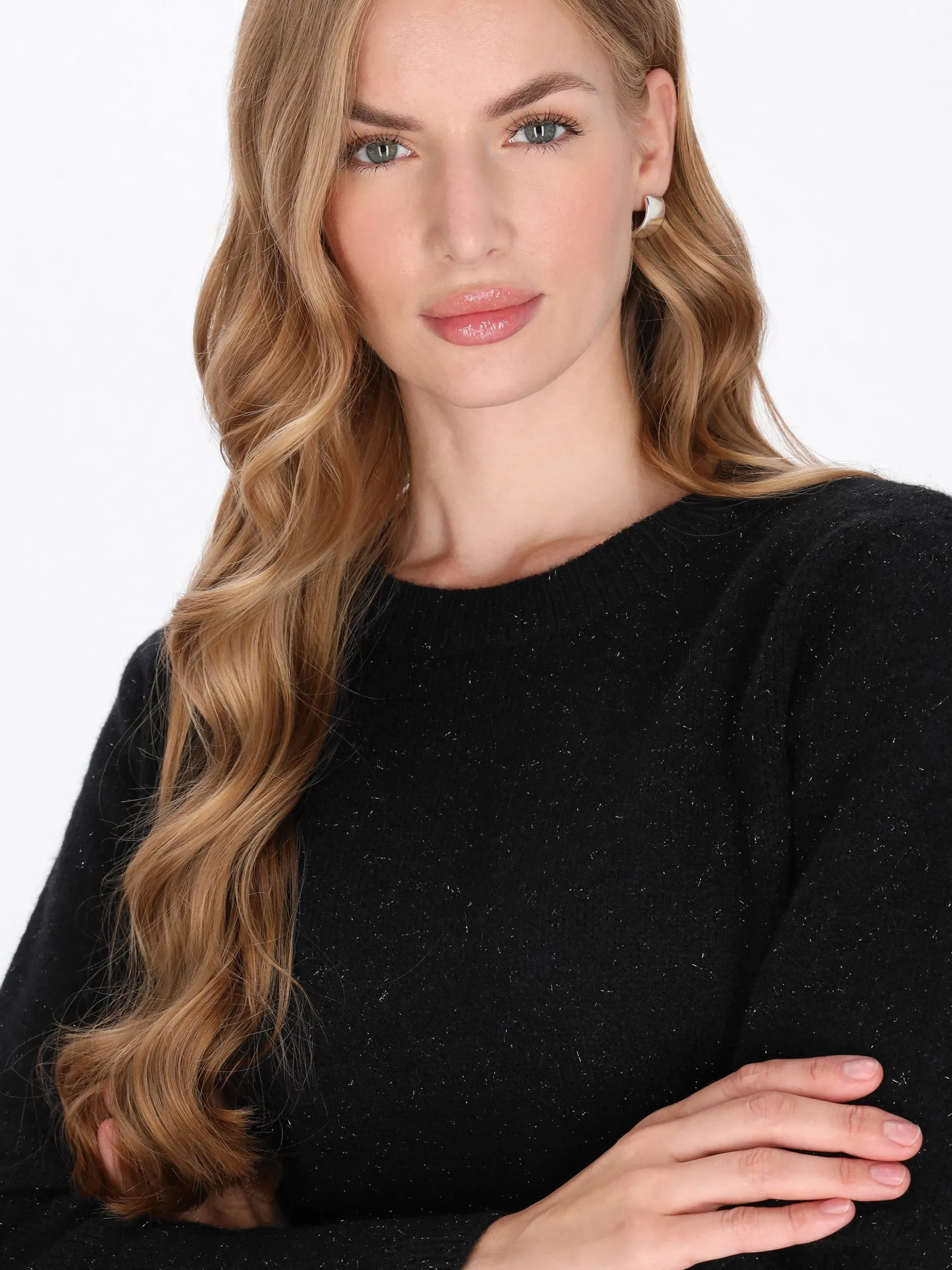 Dreimaster Damen Kleid in schwarz - Ausschnitt: Rundhals
