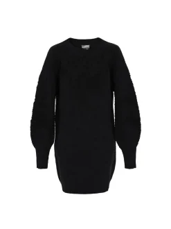 Dreimaster Damen Kleid in schwarz - Ausschnitt: Rundhals