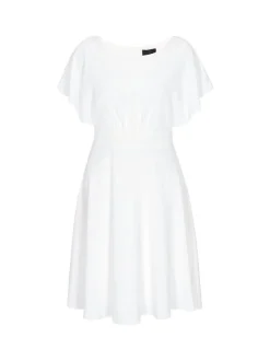 Dreimaster Damen Kleid in weiß - Ausschnitt: Rundhals