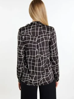 Dreimaster Damen Langarmbluse in weiß