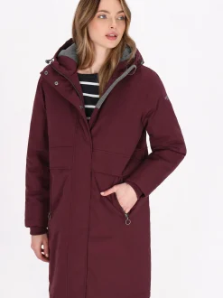 Dreimaster Damen Parka in bordeaux