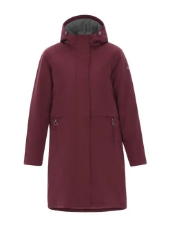 Dreimaster Damen Parka in bordeaux
