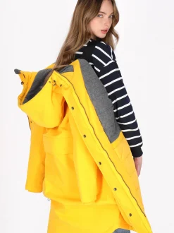 Dreimaster Damen Parka in gelb