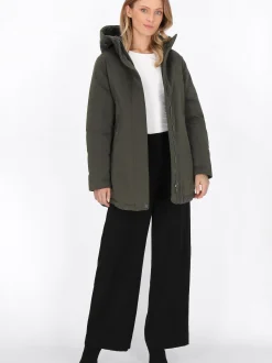 Dreimaster Damen Parka in oliv