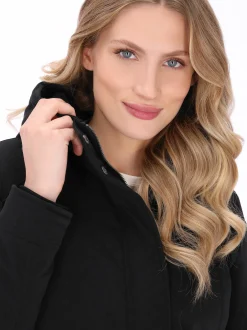 Dreimaster Damen Parka in schwarz