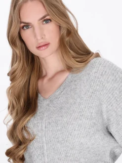 Dreimaster Damen Pullover in grau
