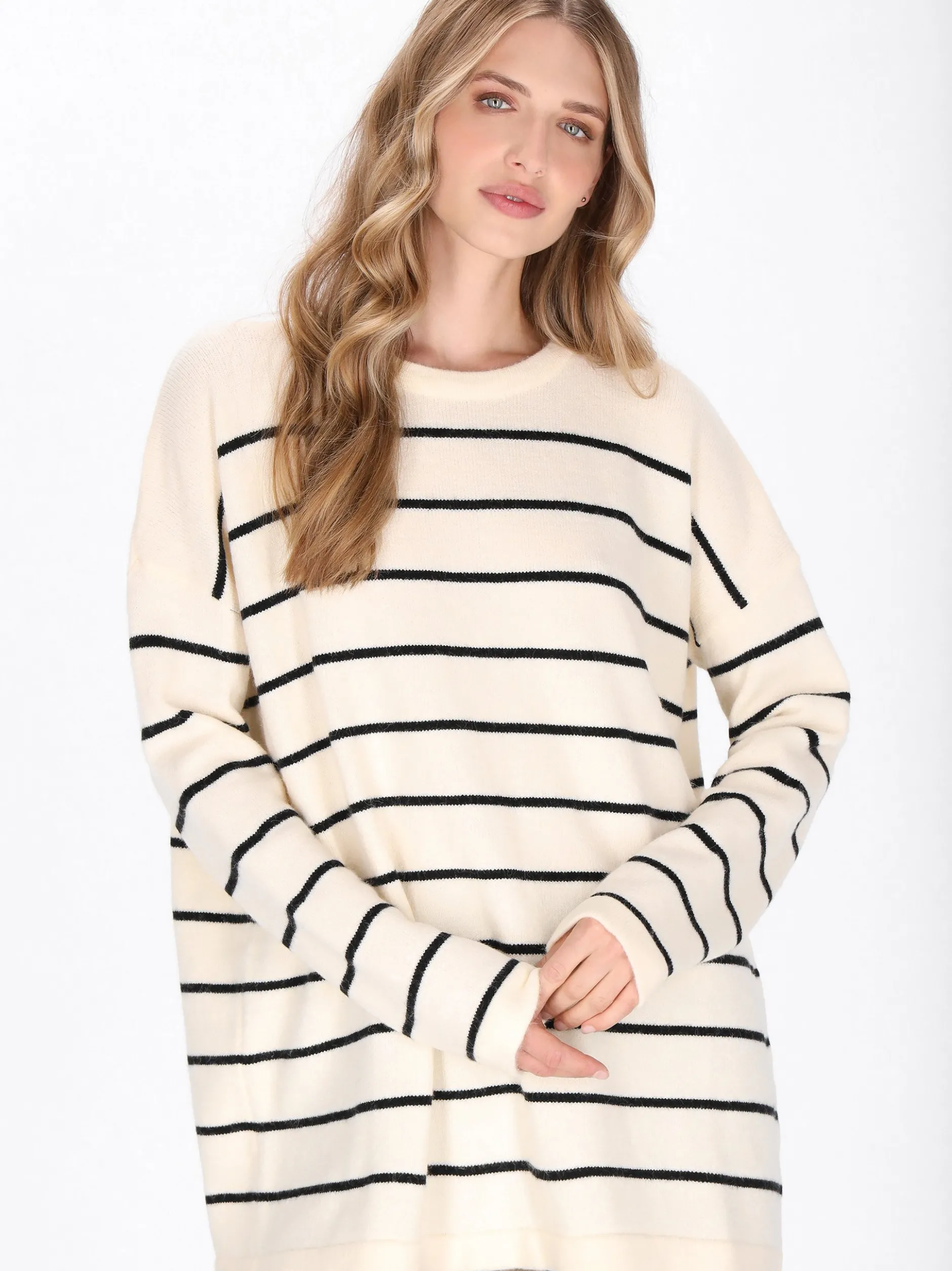 Dreimaster Damen Pullover in beige