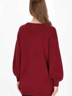 Dreimaster Damen Pullover in bordeaux
