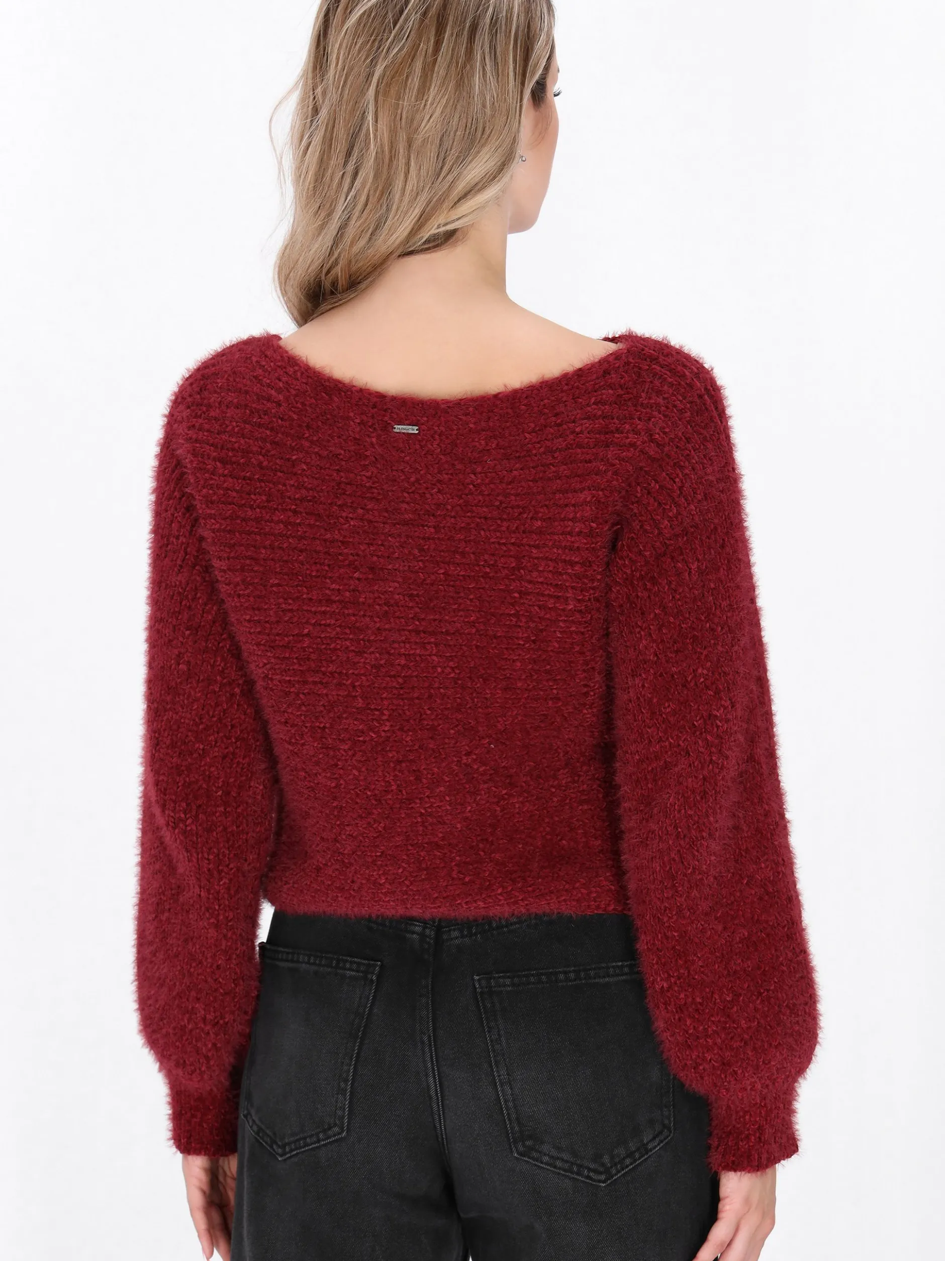 Dreimaster Damen Pullover in bordeaux