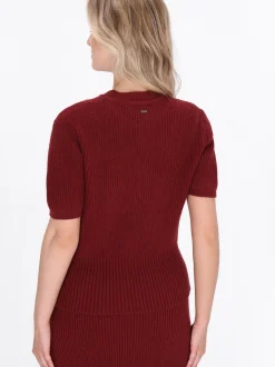 Dreimaster Damen Pullover in bordeaux