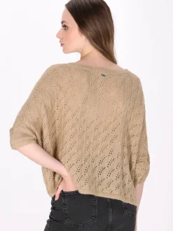 Dreimaster Damen Pullover in ecru