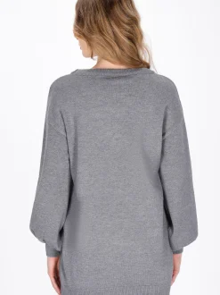 Dreimaster Damen Pullover in grau