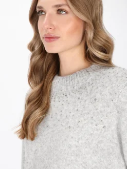 Dreimaster Damen Pullover in grau