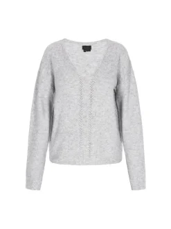Dreimaster Damen Pullover in grau