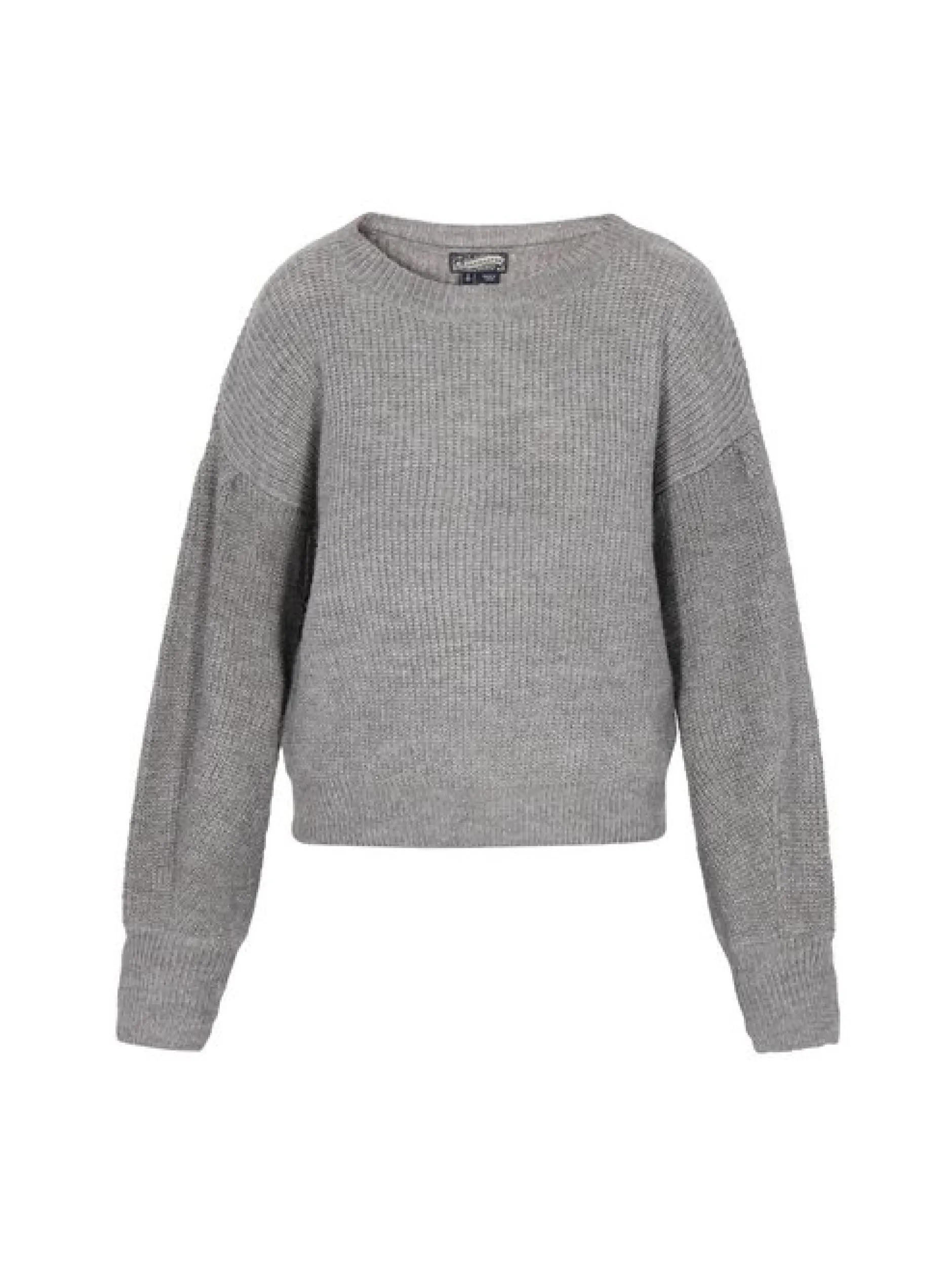 Dreimaster Damen Pullover in grau - Ausschnitt: Rundhals
