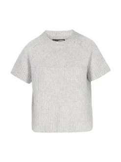 Dreimaster Damen Pullover in grau - Ausschnitt: Rundhals