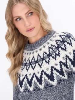 Dreimaster Damen Pullover in marine