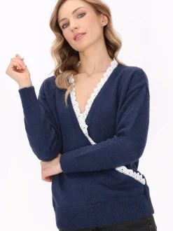 Dreimaster Damen Pullover in marine