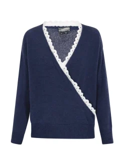 Dreimaster Damen Pullover in marine