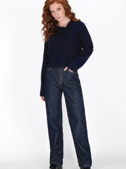 Dreimaster Damen Pullover in marine