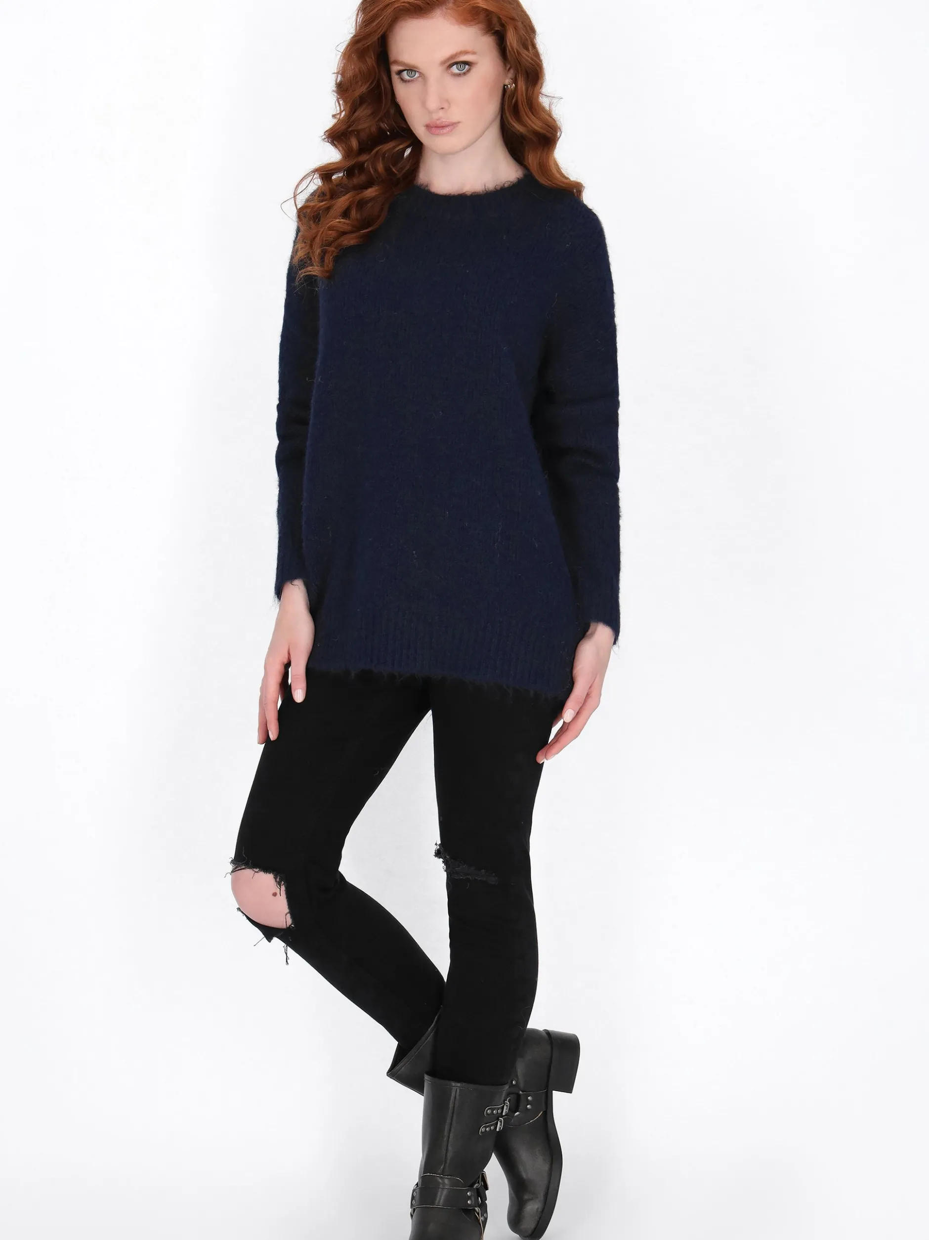 Dreimaster Damen Pullover in marine