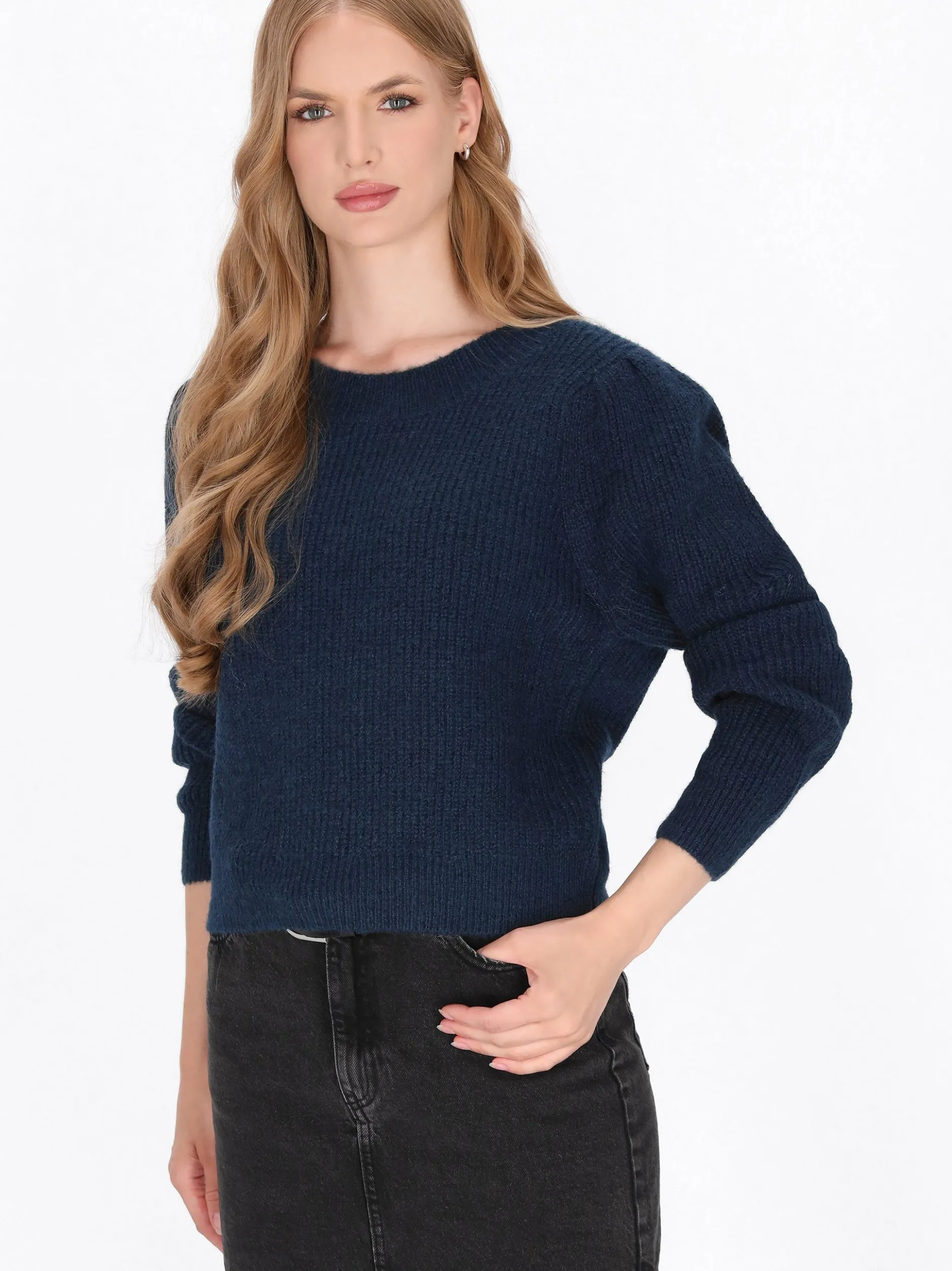 Dreimaster Damen Pullover in marine