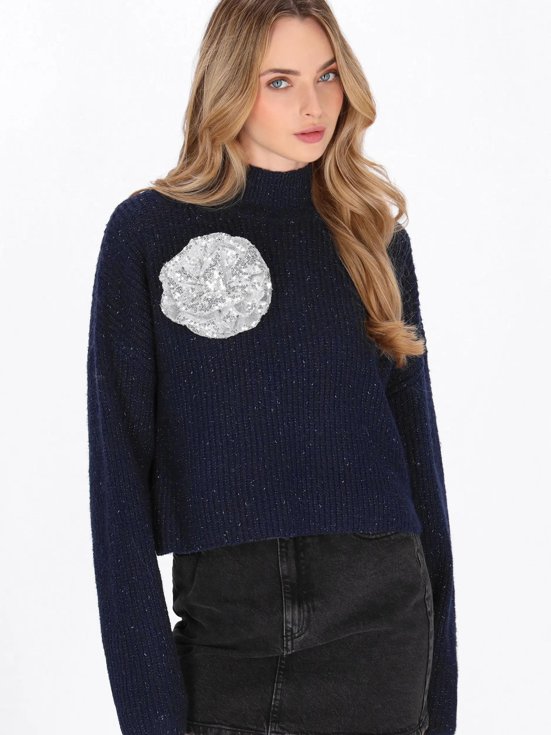 Dreimaster Damen Pullover in marine
