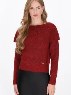Dreimaster Damen Pullover in rot