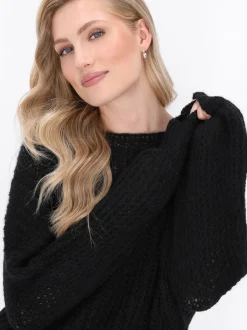 Dreimaster Damen Pullover in schwarz