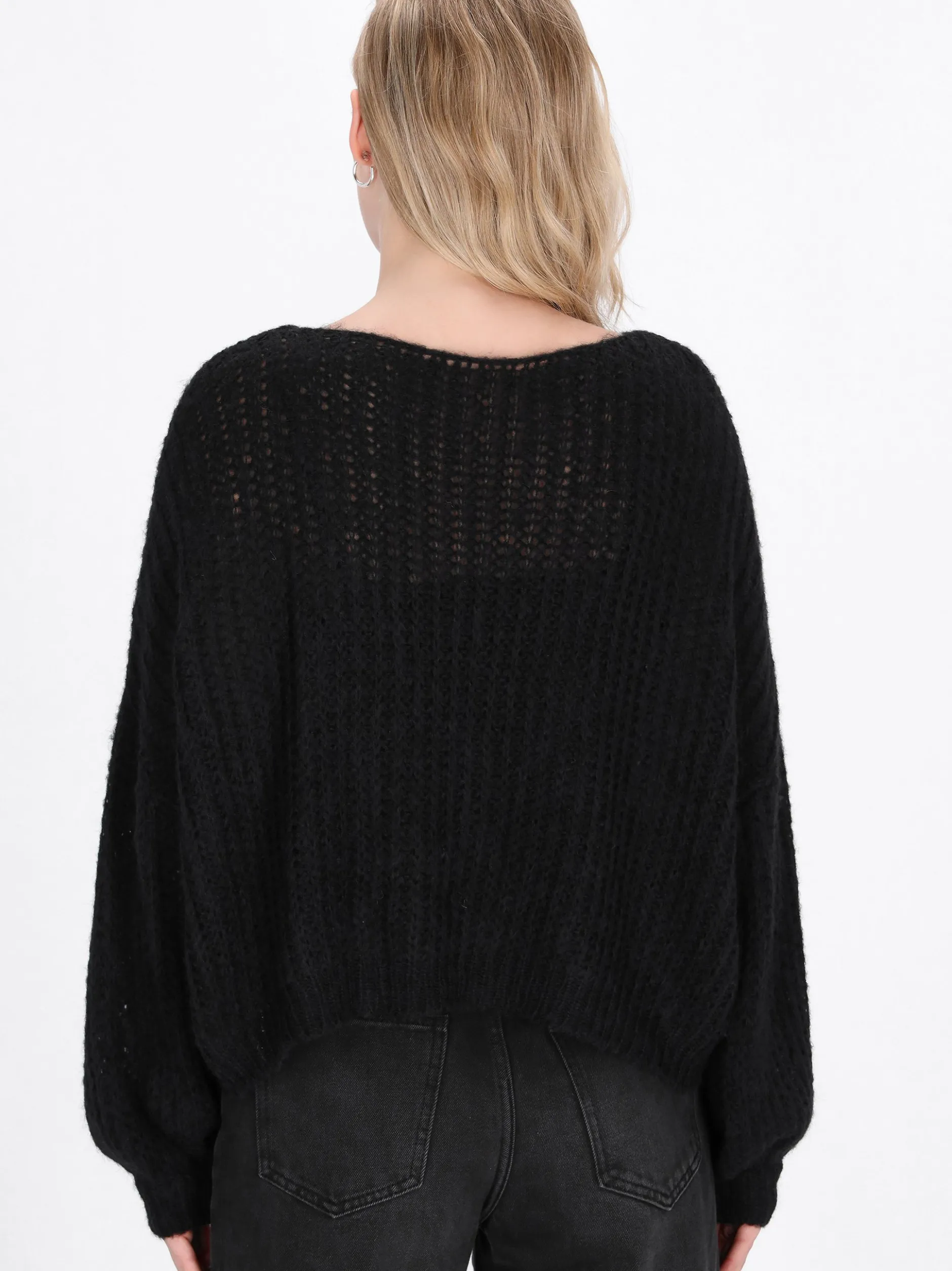 Dreimaster Damen Pullover in schwarz