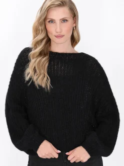 Dreimaster Damen Pullover in schwarz