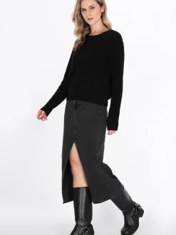 Dreimaster Damen Pullover in schwarz